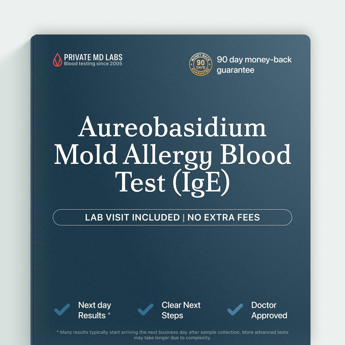 Allergy blood test detecting Aureobasidium pullulans mold sensitization via IgE antibodies