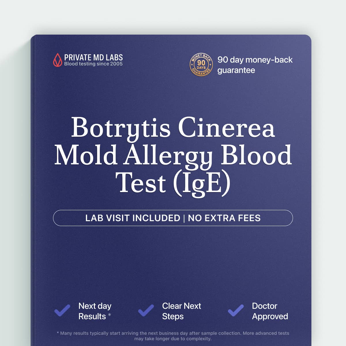 Botrytis cinerea mold allergy IgE blood test for allergy symptom sensitization screening