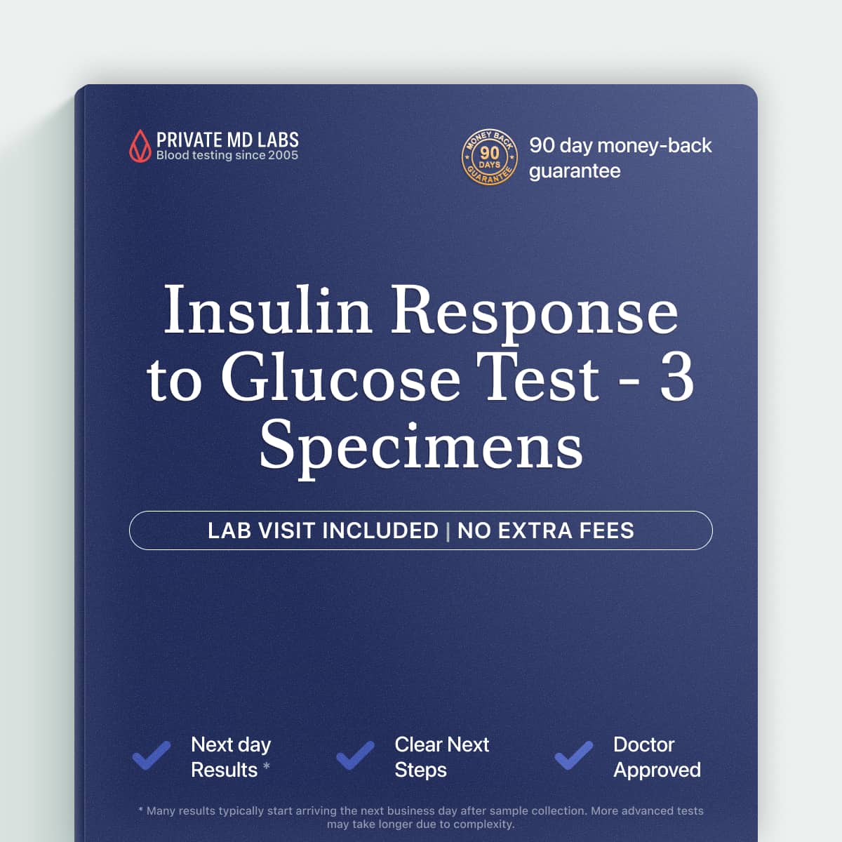 Insulin response test for blood sugar regulation and insulin resistance concerns