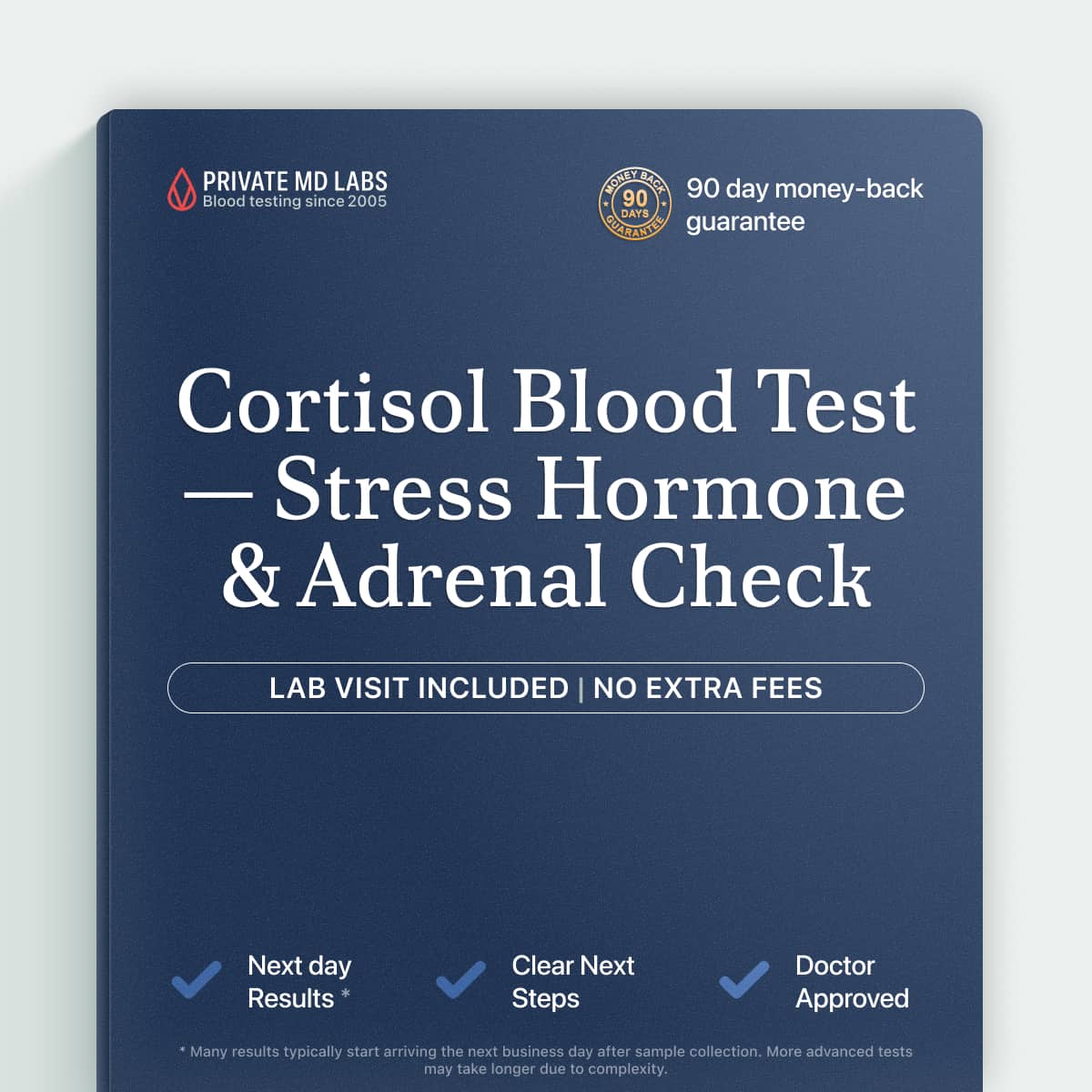 Cortisol test for stress, fatigue, and adrenal hormone imbalance symptoms