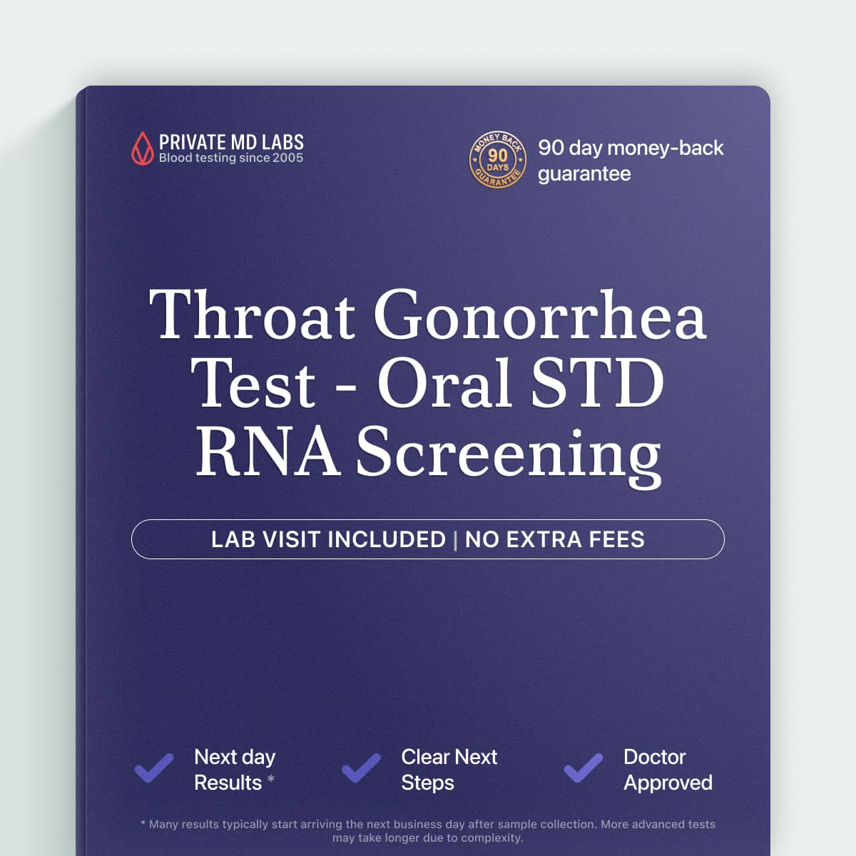 Throat gonorrhea RNA test for sexually active individuals with oral exposure risk