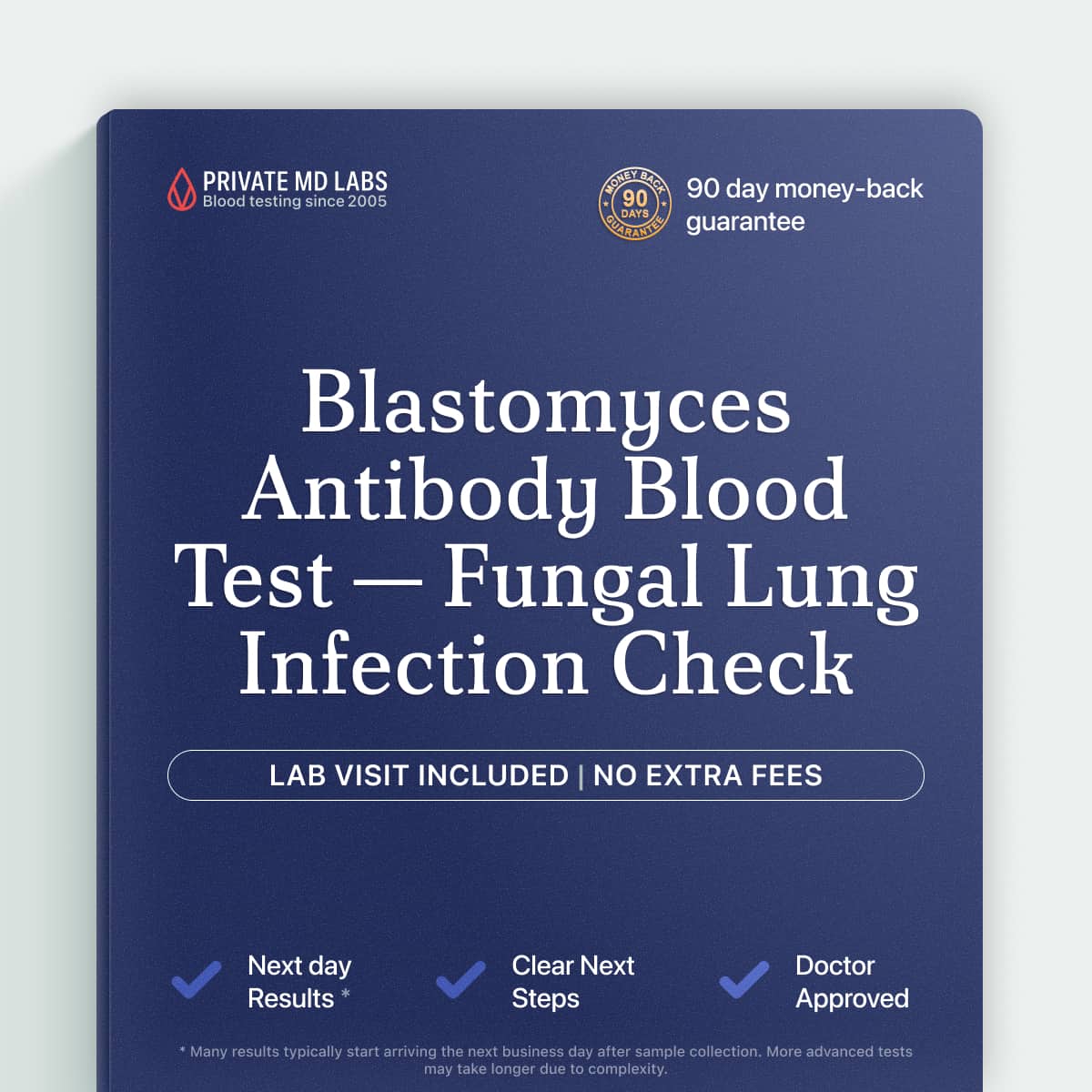 Blastomyces antibody test for men with suspected fungal lung infection symptoms