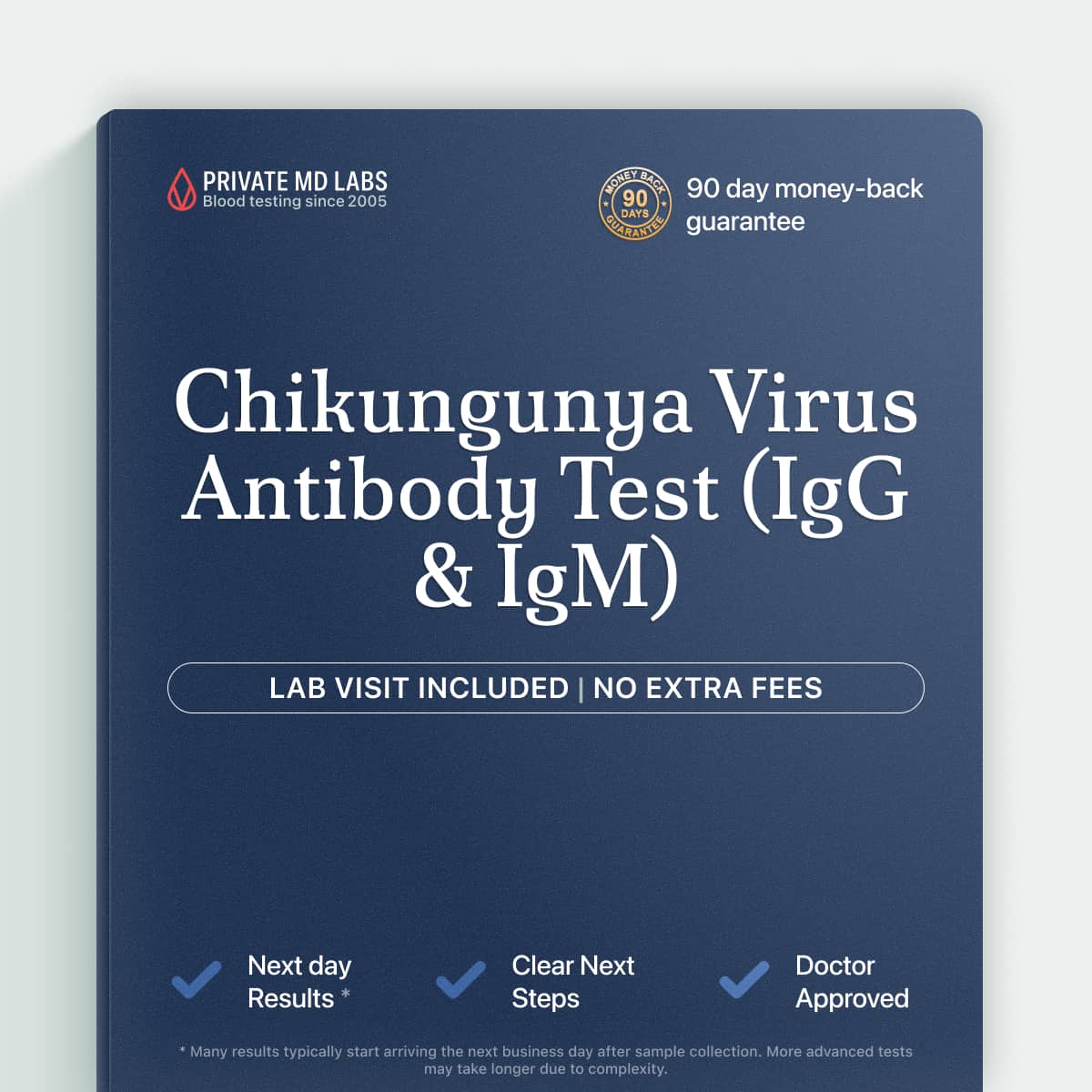 Chikungunya IgG/IgM antibody test for travelers with fever, joint pain, rash