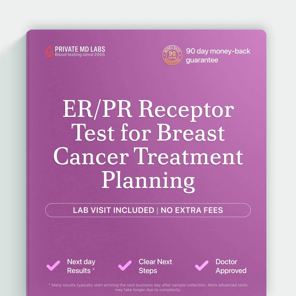 ER/PR receptor testing on breast tissue for cancer treatment planning