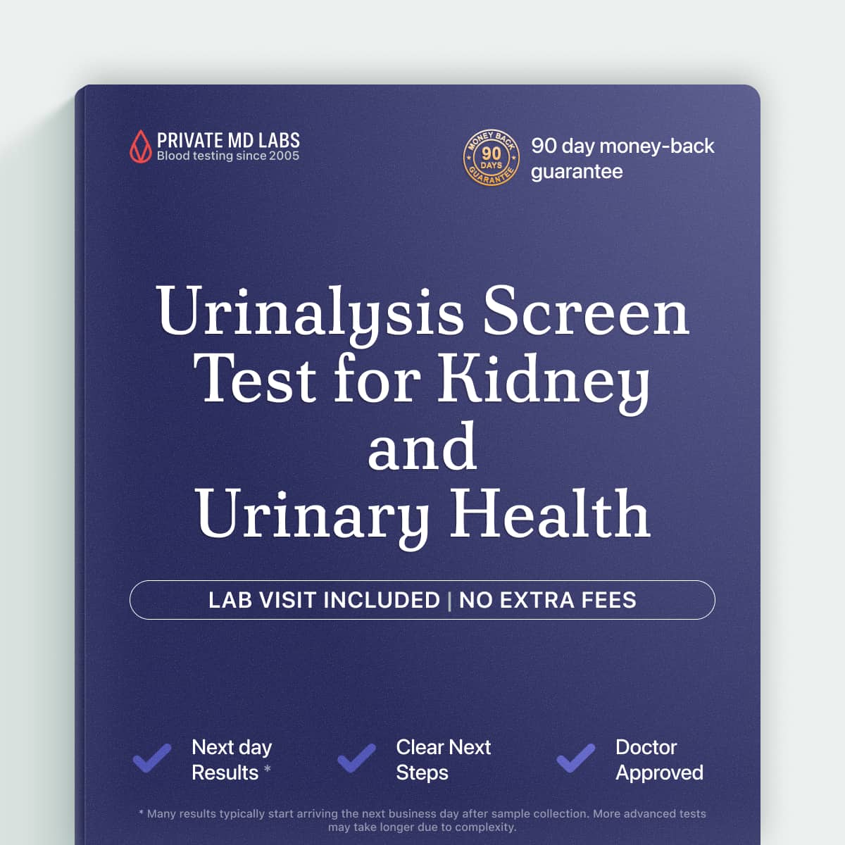 Urinalysis screen test for general wellness, kidney, and urinary tract health checks