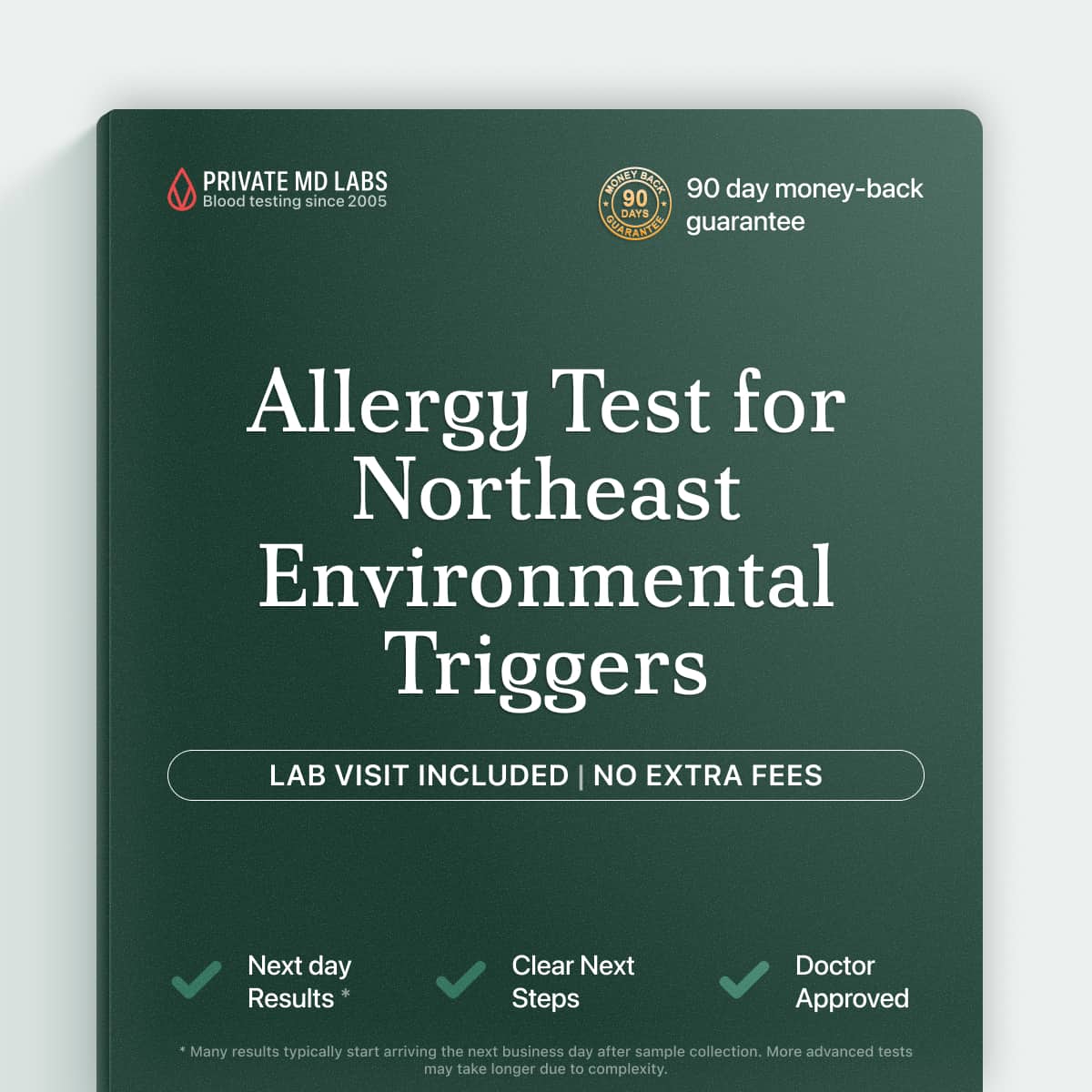 Allergy IgE panel for people with seasonal sneezing, congestion, or skin reactions