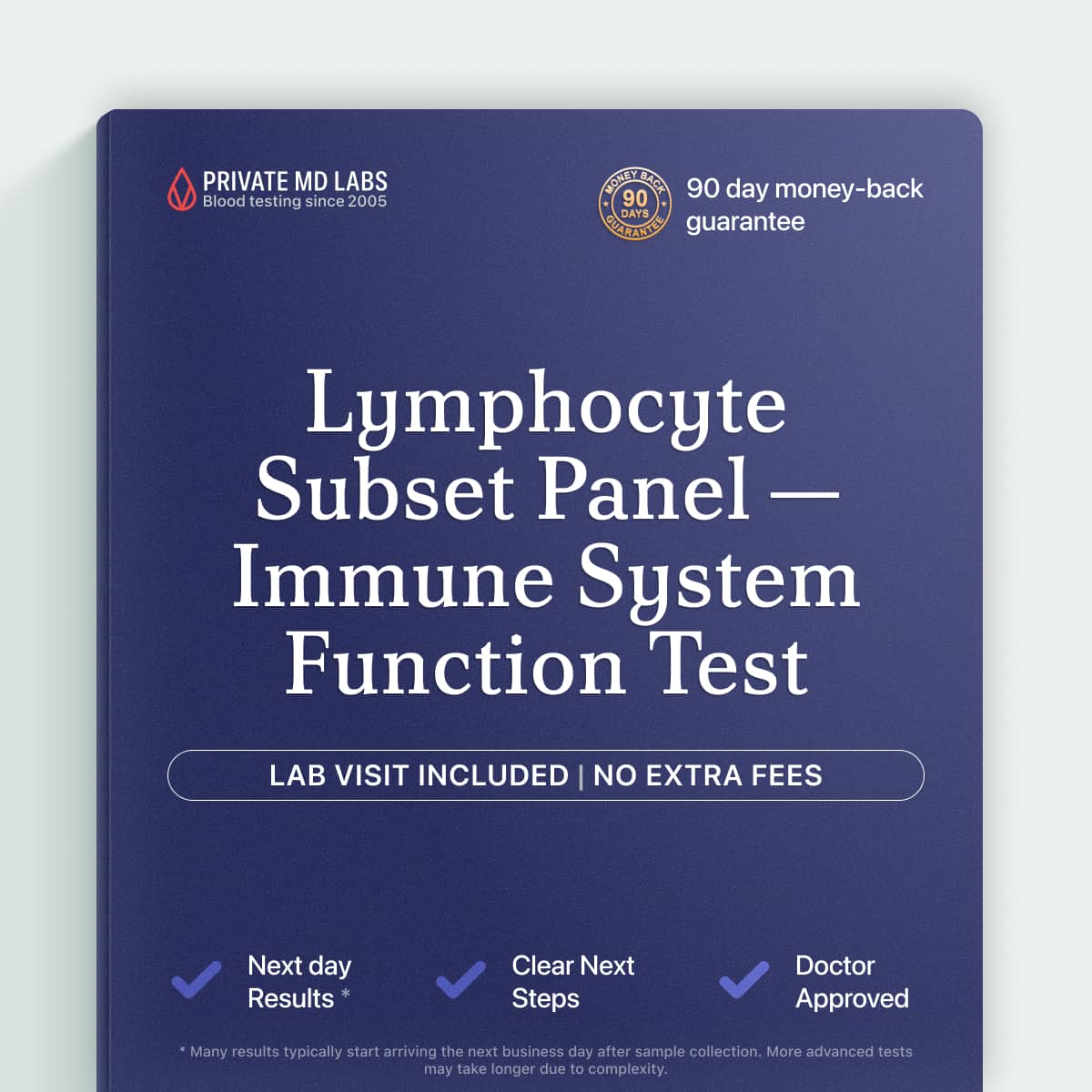 Lymphocyte subset panel for evaluating immune system strength and immunodeficiency concerns