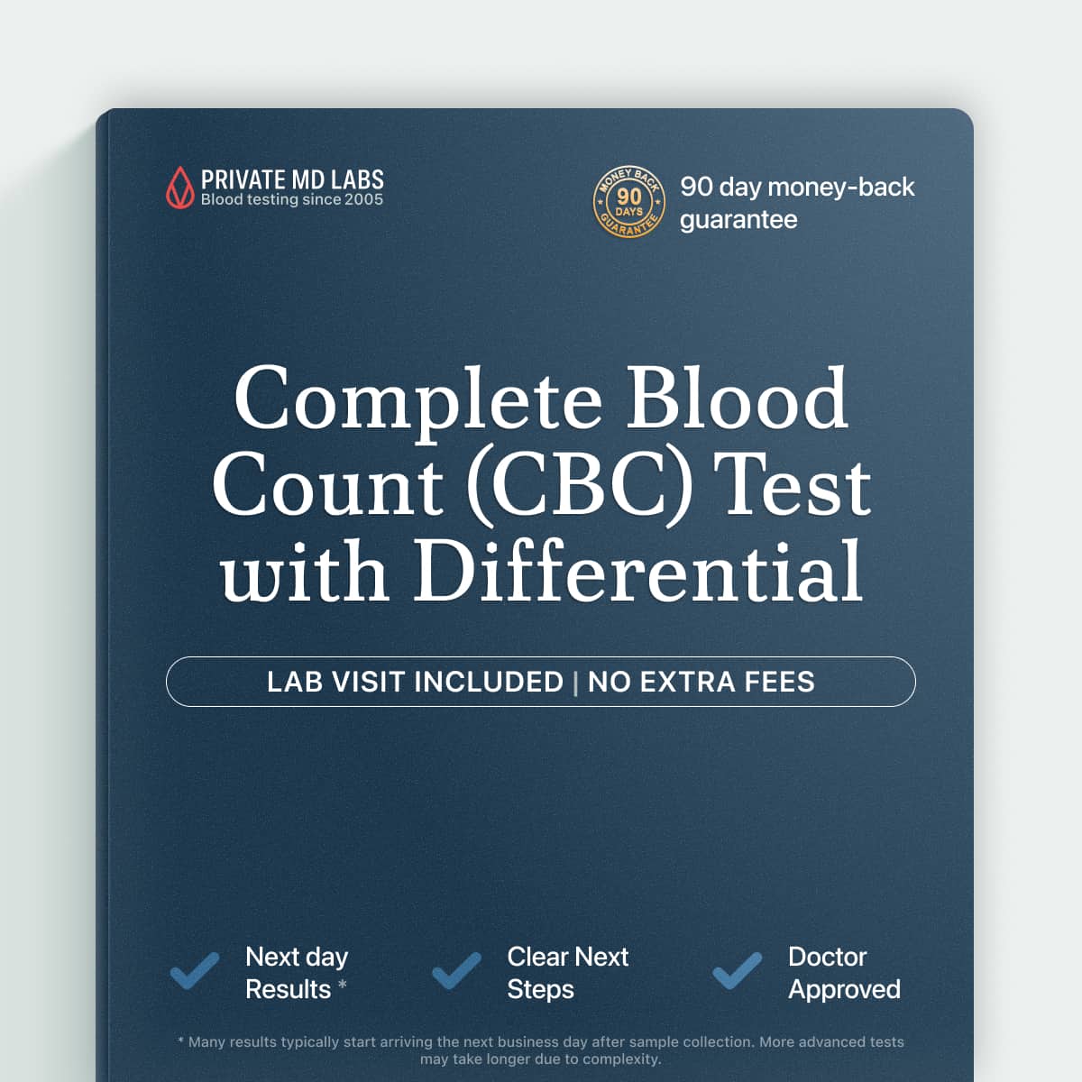 Complete blood count test screening families for anemia, infection, and blood disorders