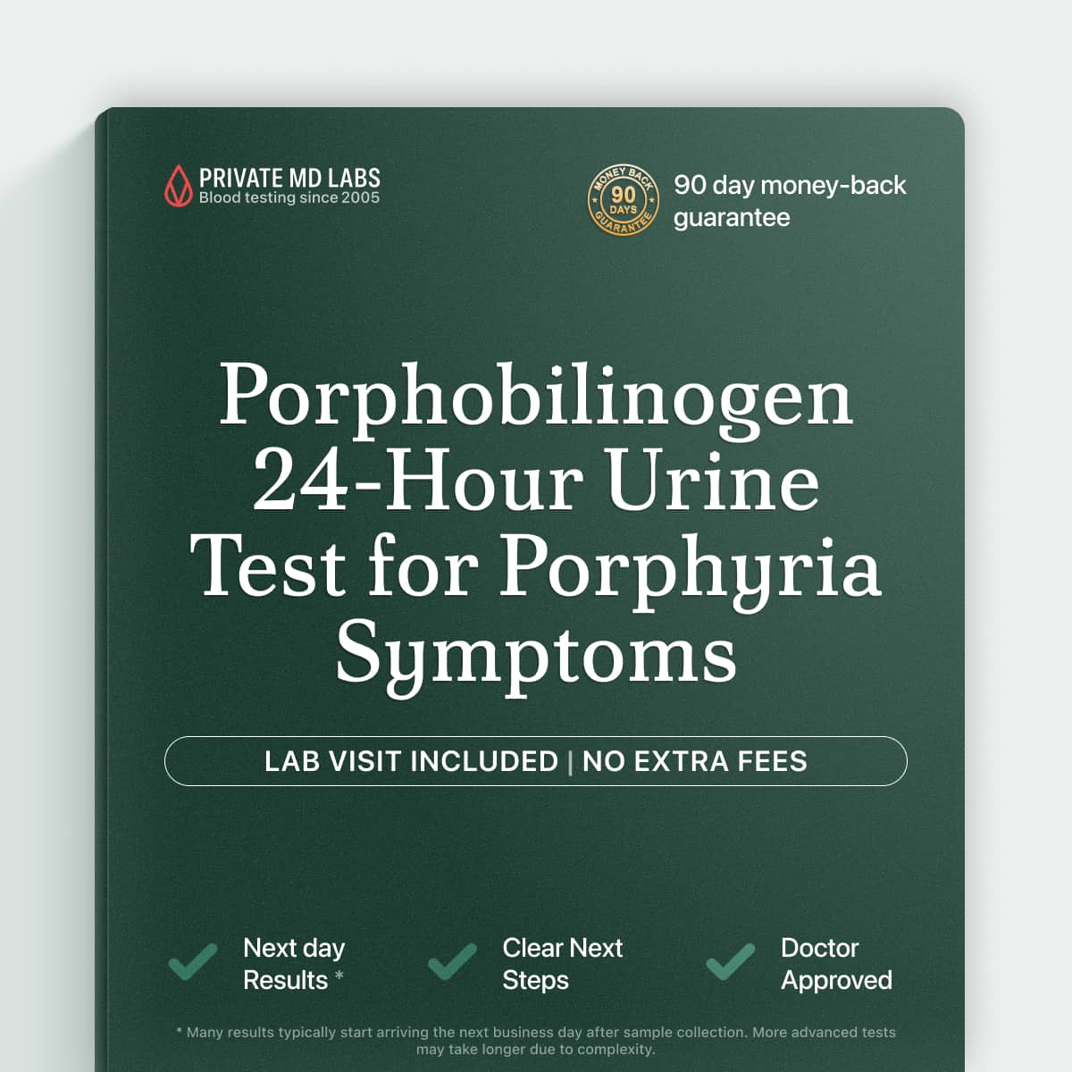 24-hour urine test for porphobilinogen to help diagnose acute intermittent porphyria