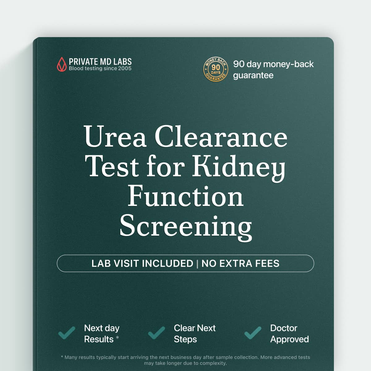 Urea clearance test for kidney function screening related to diet and protein intake