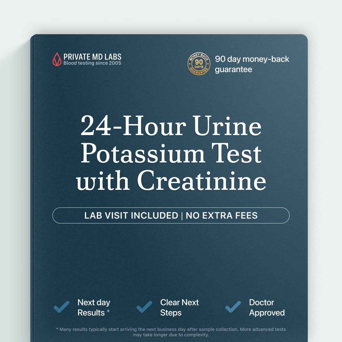 24-hour urine potassium test for checking hydration and electrolyte balance