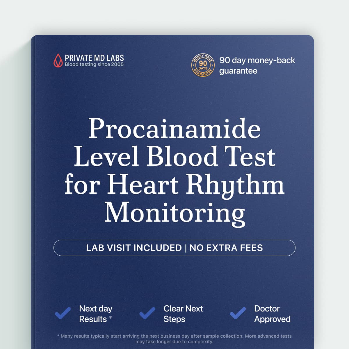 Procainamide drug level test for patients managing heart arrhythmia medication