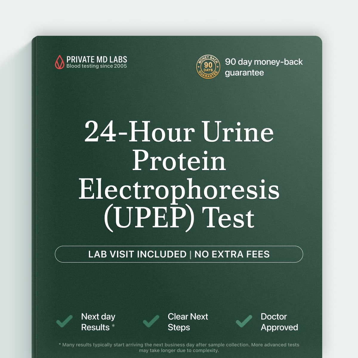 24-hour urine protein test for monitoring multiple myeloma and kidney conditions