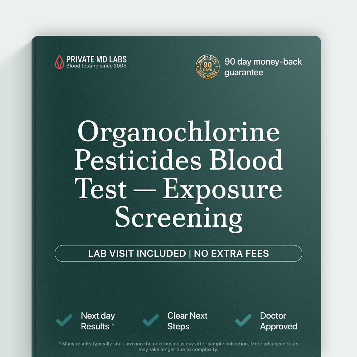 Organochlorine pesticide exposure test for families concerned about environmental toxin health risks