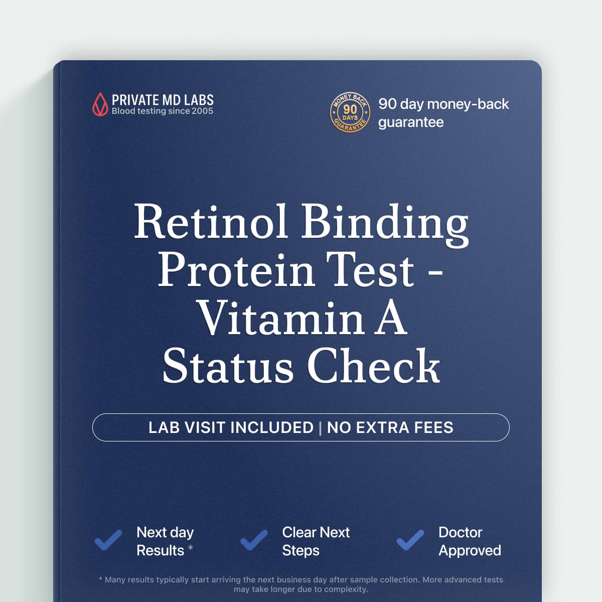 Retinol binding protein test for checking vitamin A and nutritional status