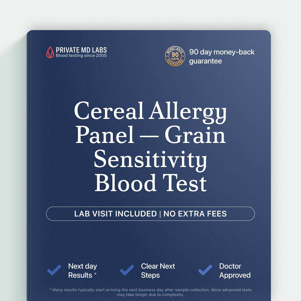 Cereal allergy IgE panel testing barley, wheat, rice, and rye sensitivity