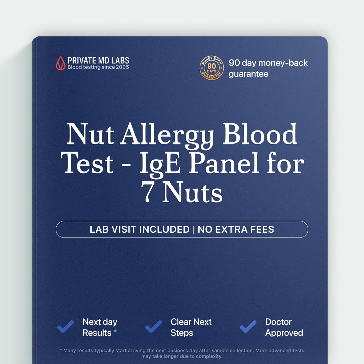 Nut allergy IgE panel for people with food reactions or nut sensitivities