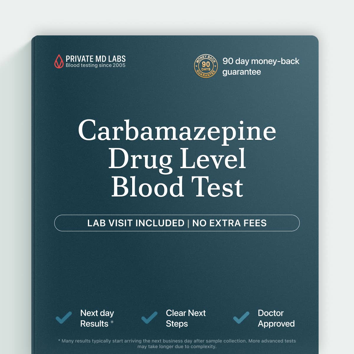 Carbamazepine drug level test for patients managing seizure disorder medication