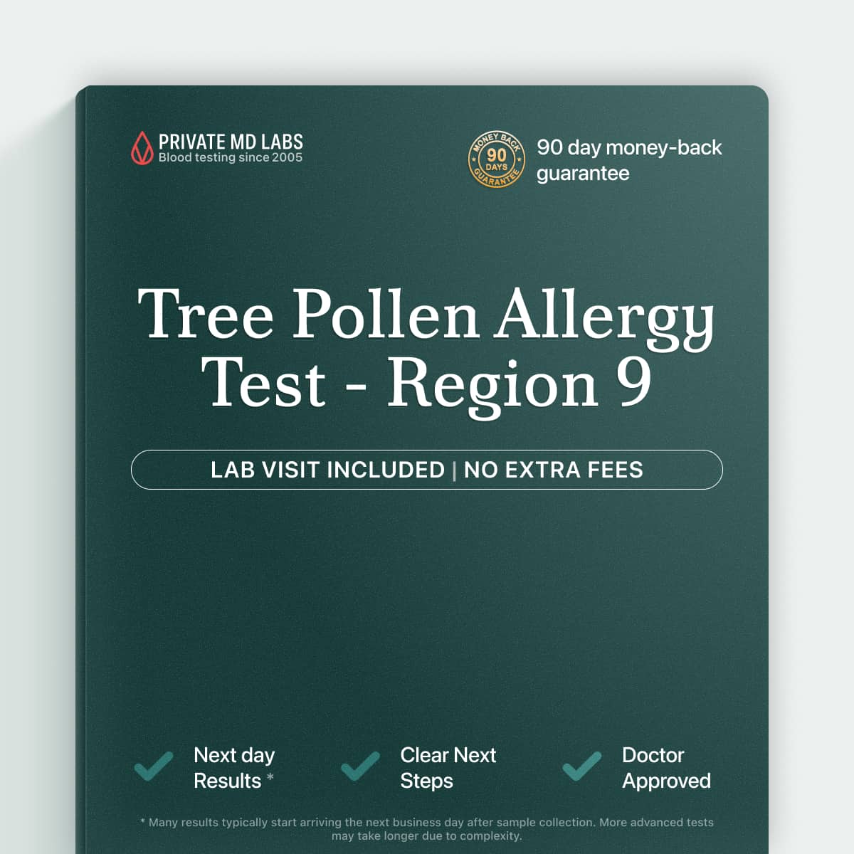 Tree pollen allergy panel for people with seasonal sneezing, congestion, and itchy eyes