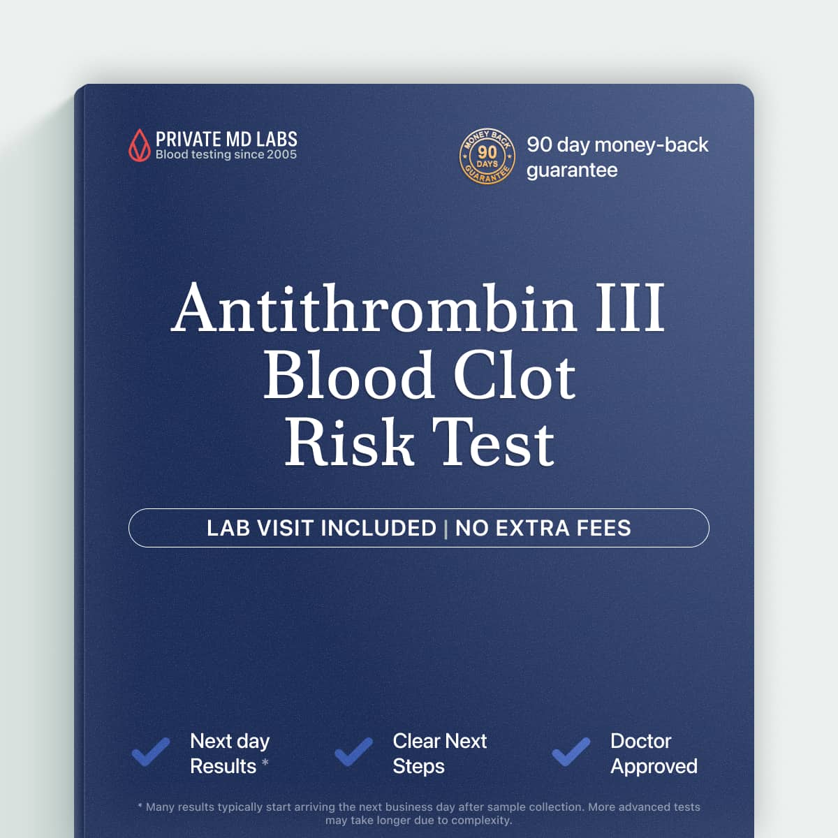 Antithrombin III test for those with family history of blood clots or thrombosis