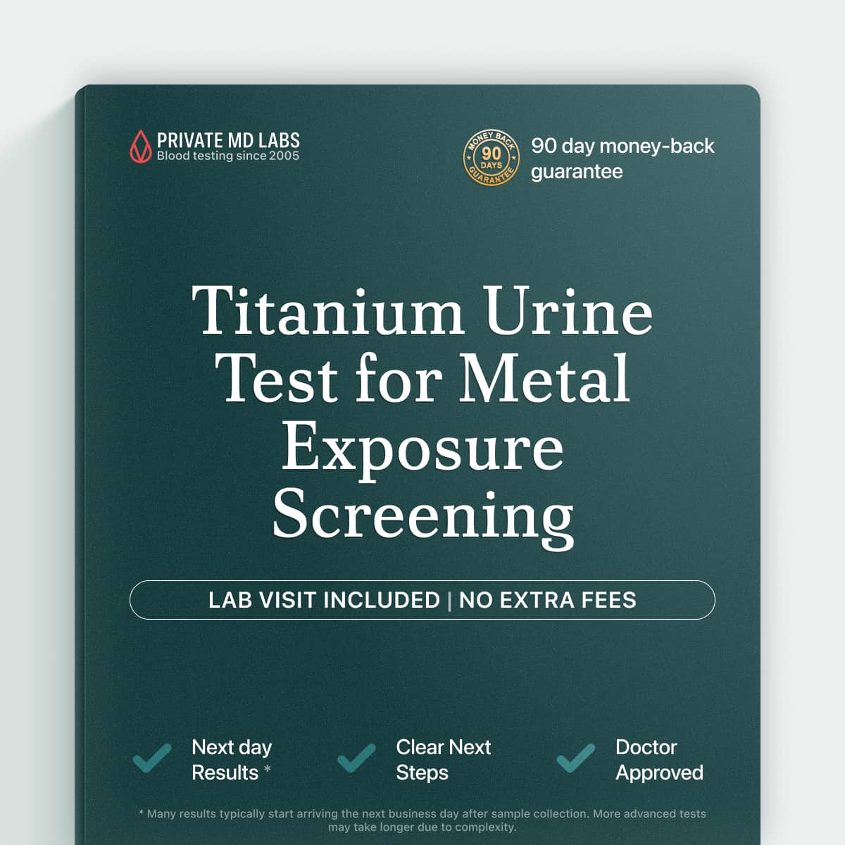 Urine titanium test for checking metal exposure and toxicity levels