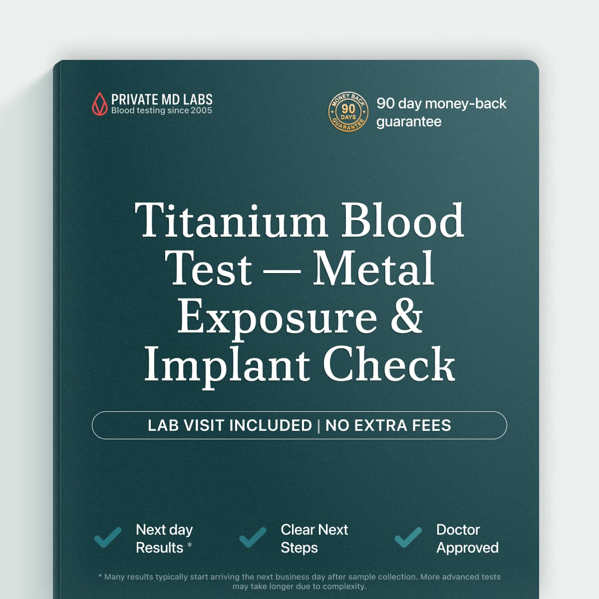 Titanium blood test for checking metal exposure from implants or workplace