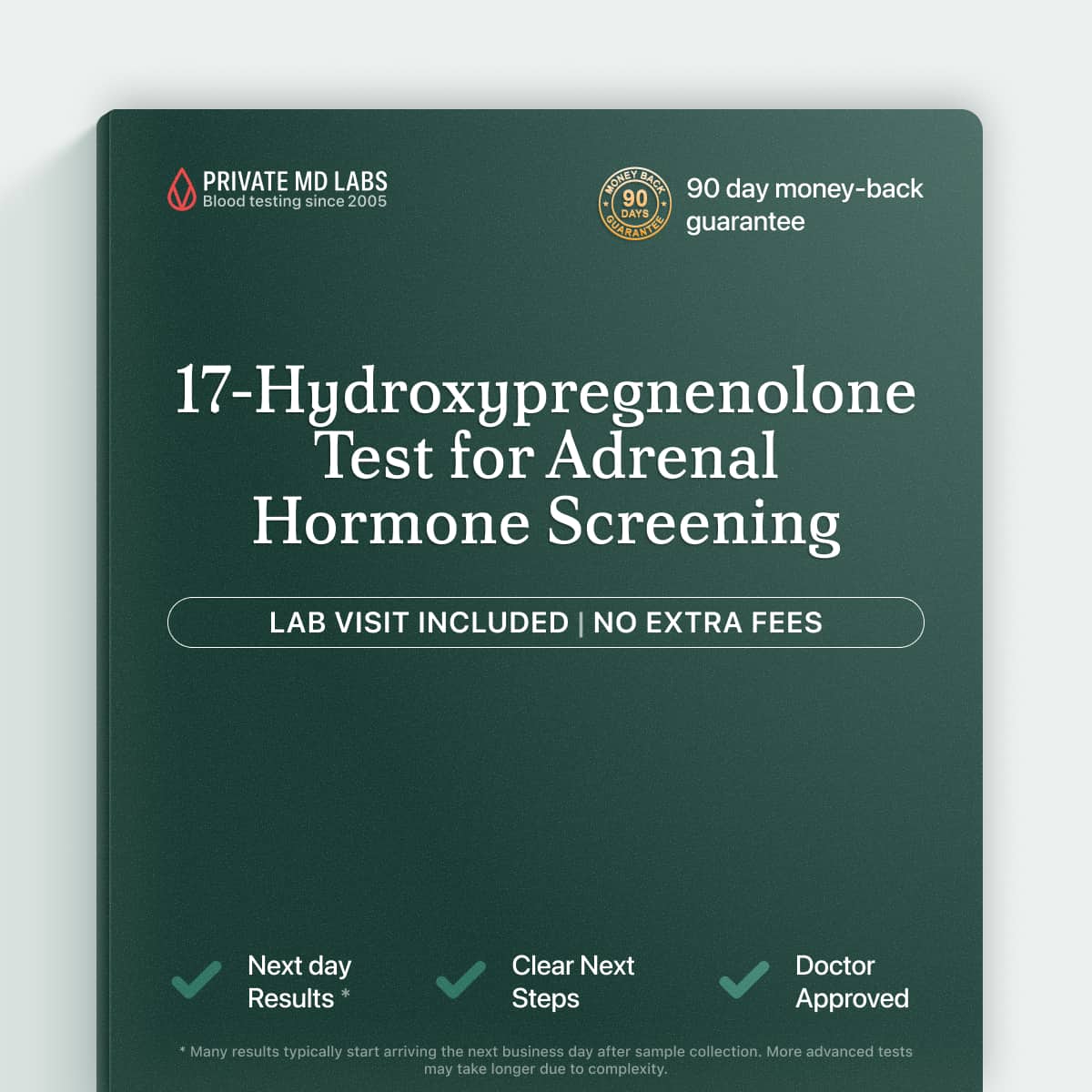 17-Hydroxypregnenolone test for adrenal hormone imbalances and enzyme deficiency screening