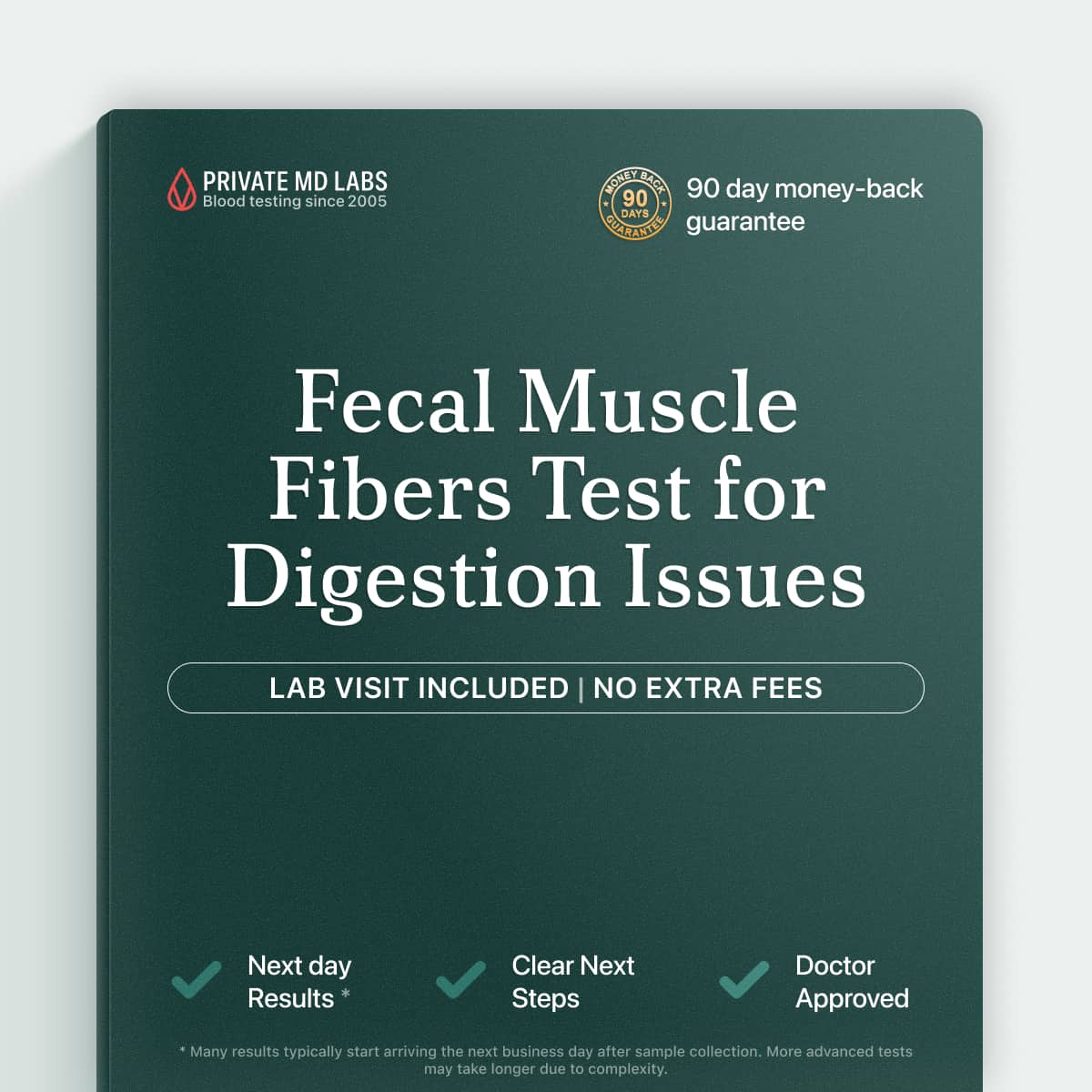 Fecal muscle fibers test for digestion issues, diarrhea, and nutrient malabsorption