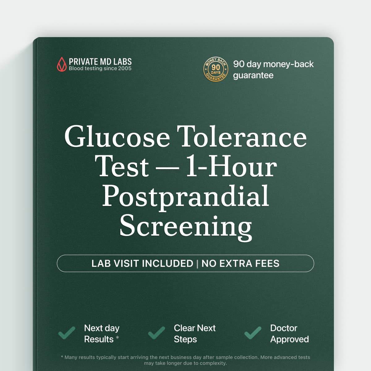 1-hour glucose tolerance test for women screening blood sugar and gestational diabetes risk