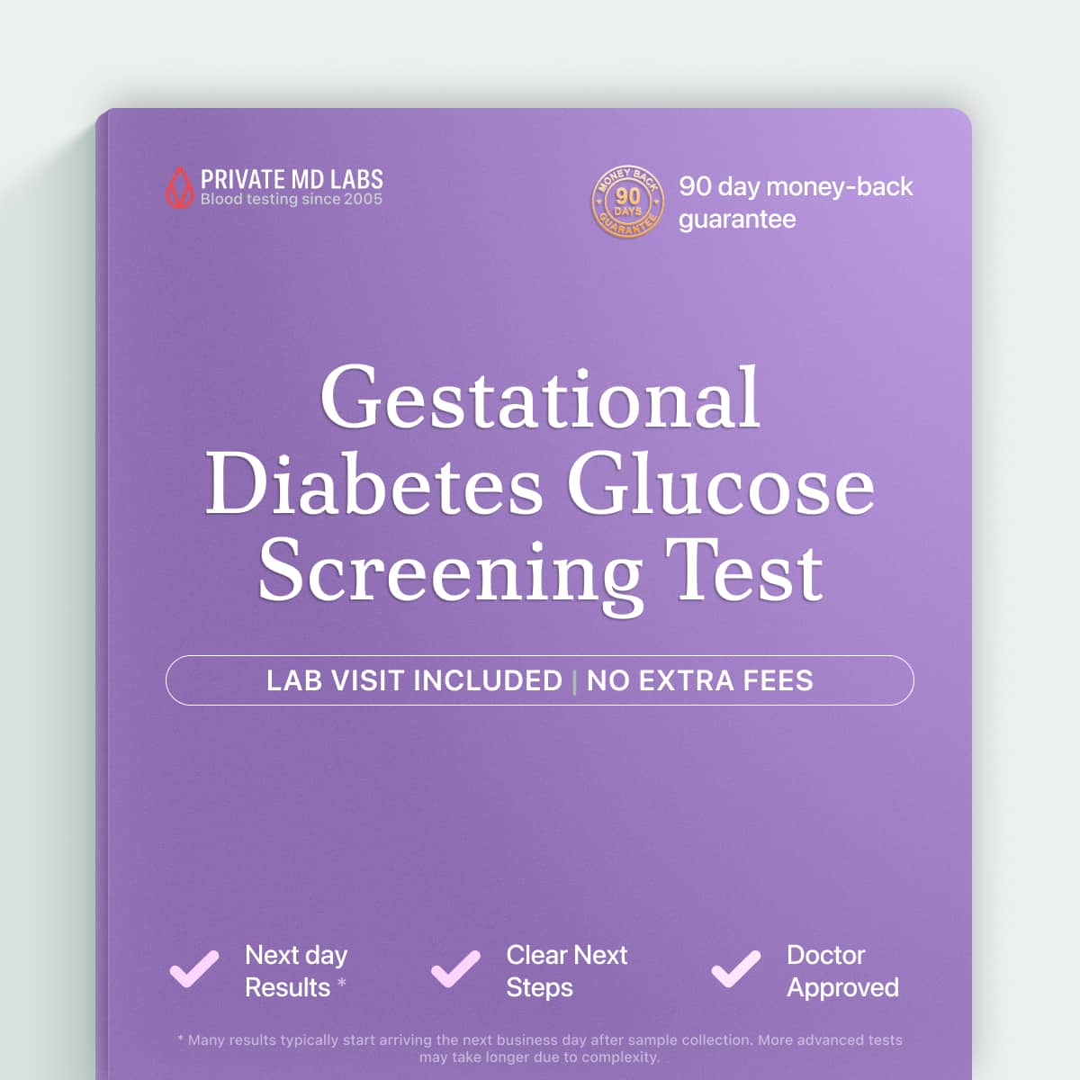 Gestational glucose screening test for pregnant women checking blood sugar levels