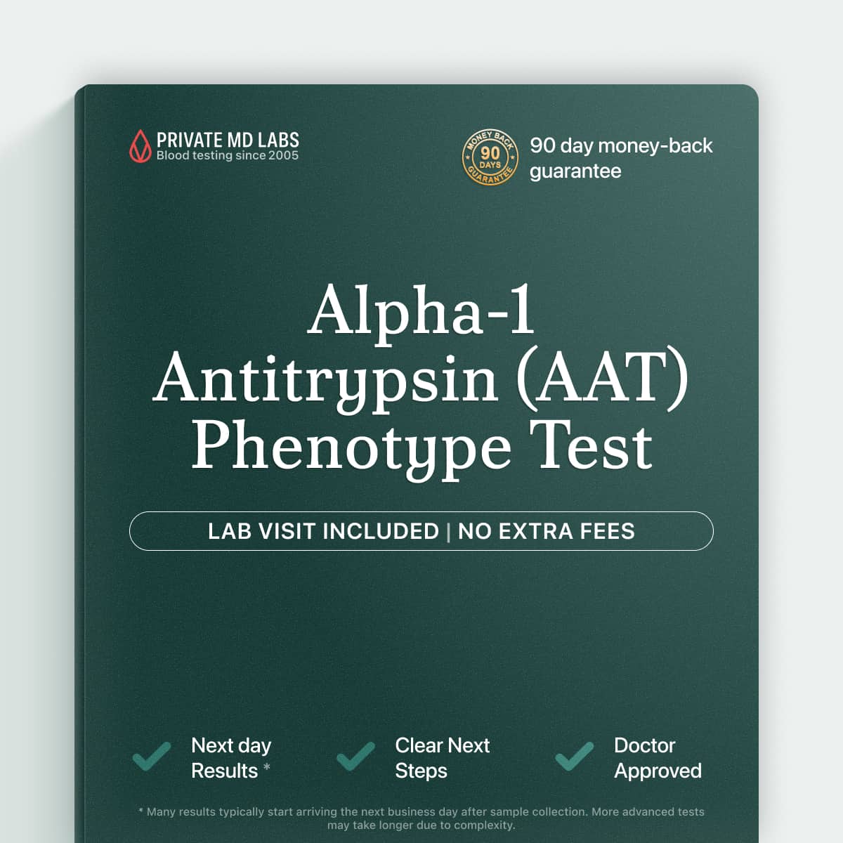AAT phenotype test for people with family history of lung or liver disease