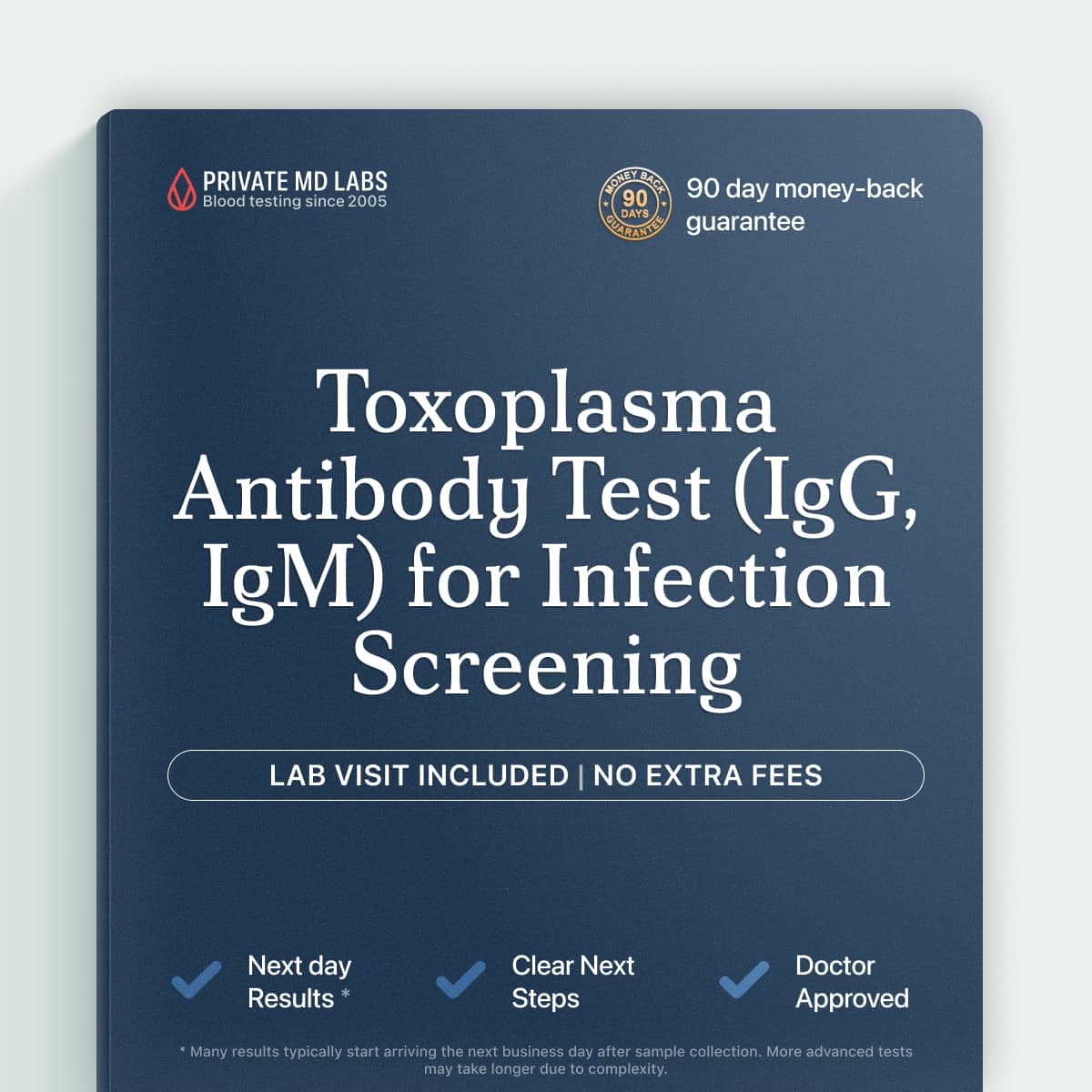 Toxoplasma IgG/IgM antibody test for pregnant women and those planning pregnancy