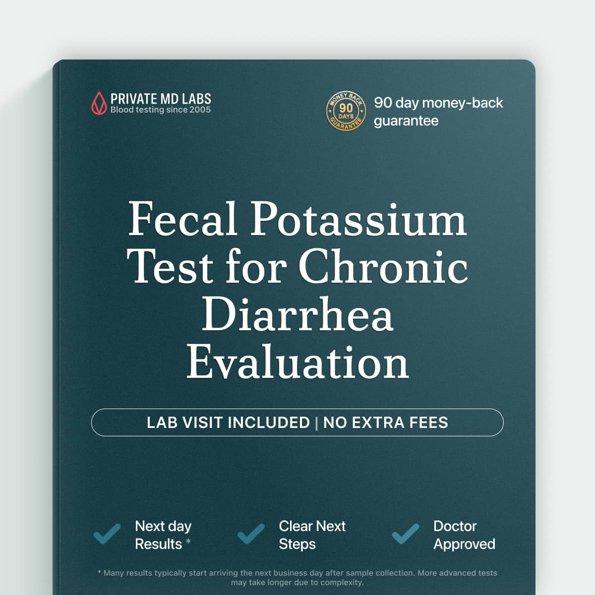 Fecal potassium test for evaluating chronic diarrhea and digestive electrolyte imbalance