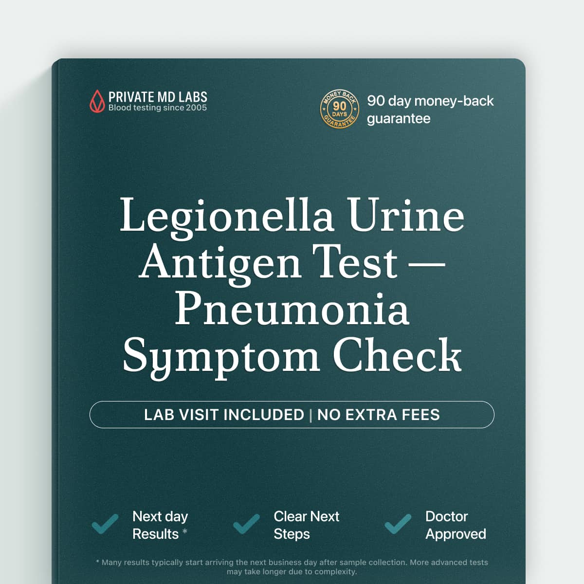 Legionella urine antigen test for diagnosing suspected Legionnaires' disease infection