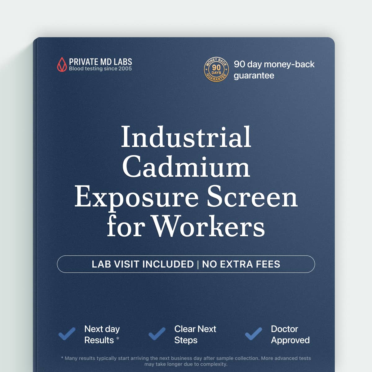 Industrial cadmium exposure screen for workers monitoring occupational heavy metal exposure