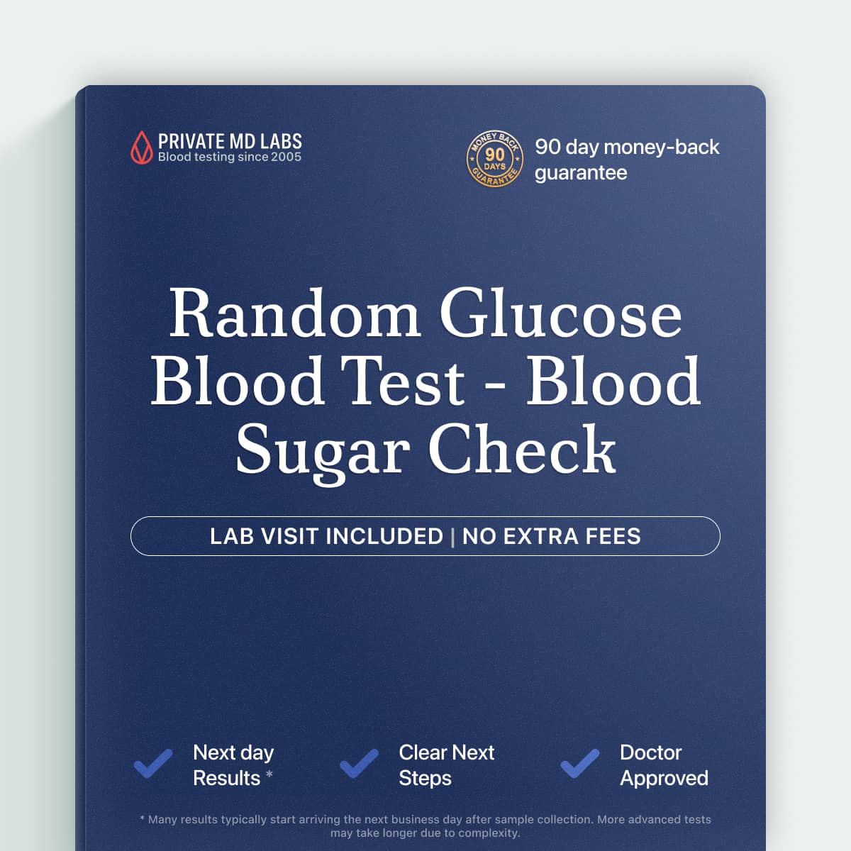 Random glucose blood test for checking blood sugar and diabetes risk