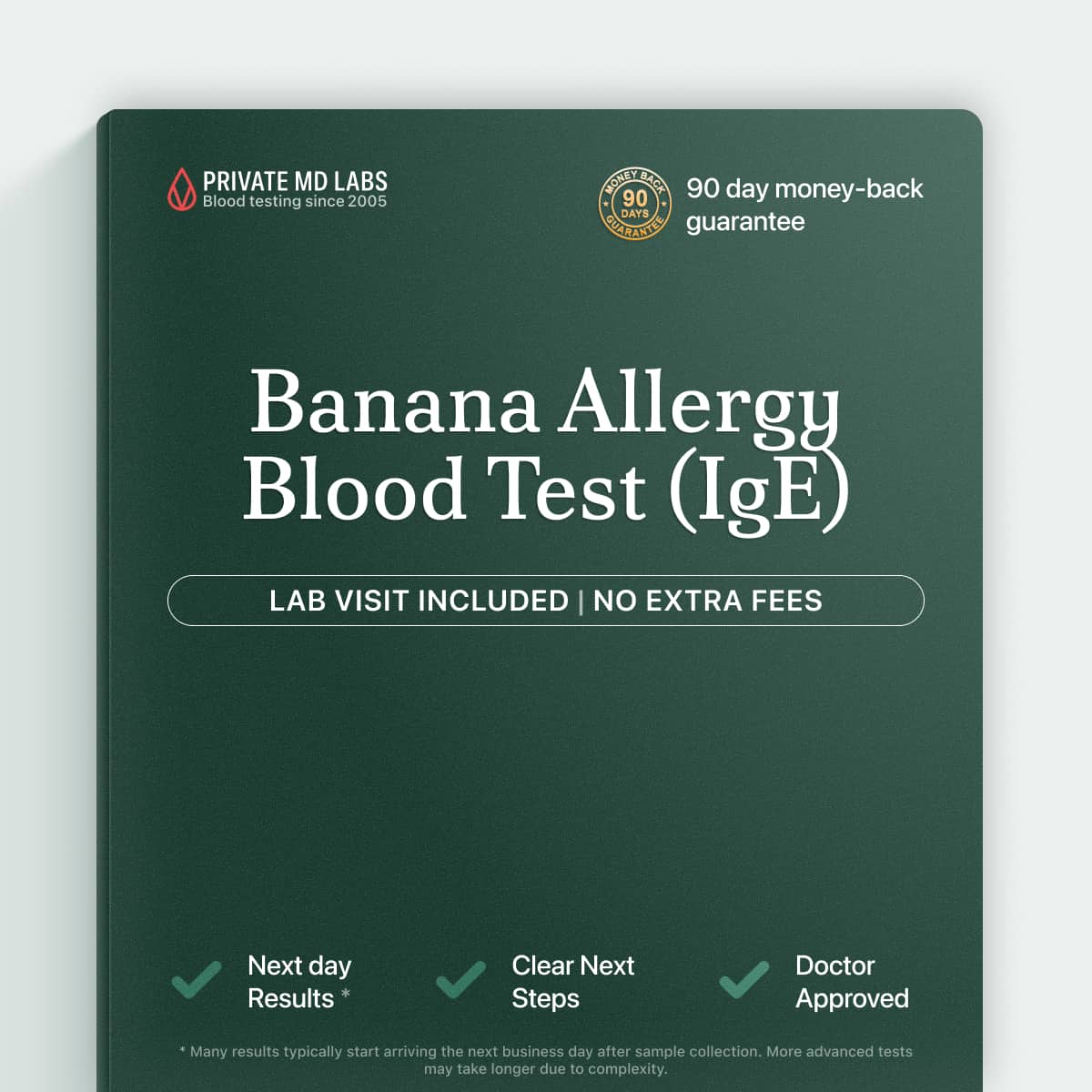 Banana IgE allergy test for people with food reactions or suspected sensitivities