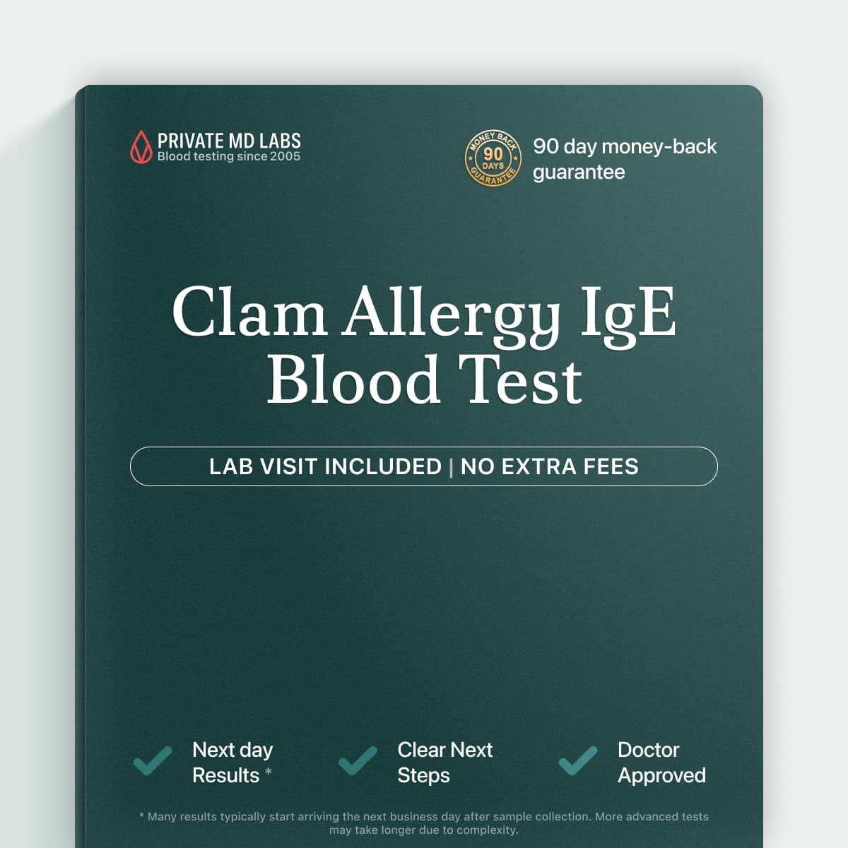 Clam IgE allergy test to identify shellfish sensitization causing allergic reactions