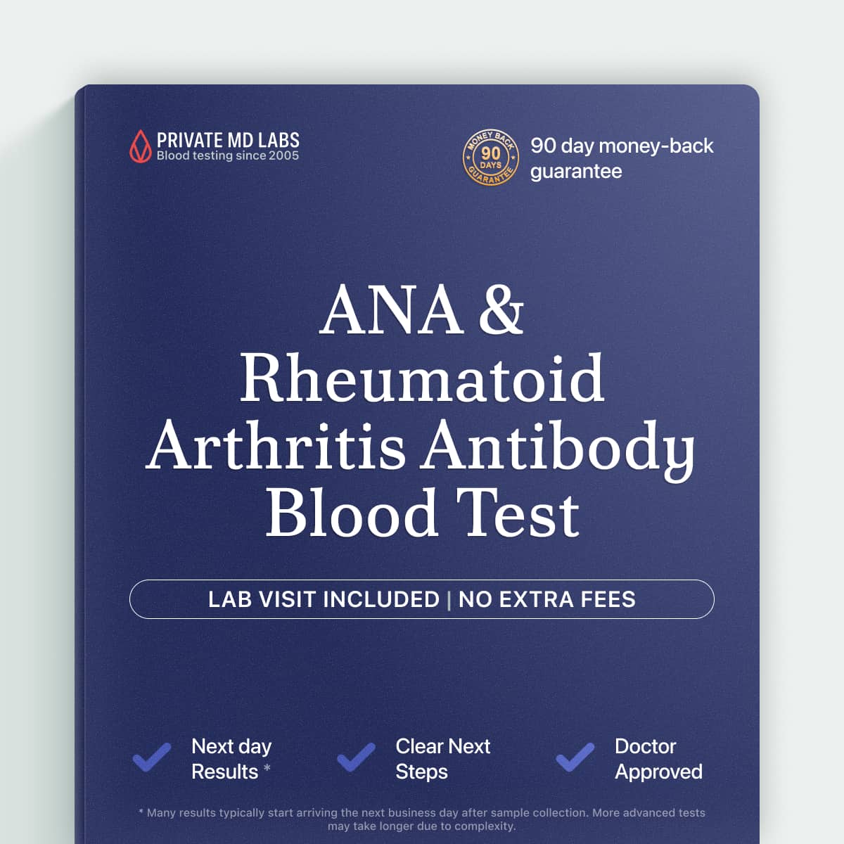 ANA and rheumatoid arthritis panel for adults with joint pain or autoimmune symptoms