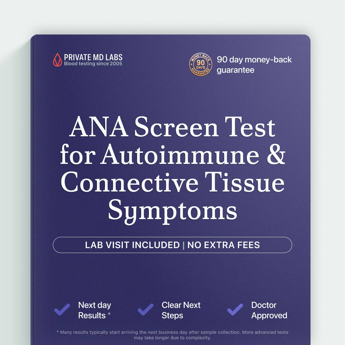 ANA screen test for adults with suspected autoimmune or connective tissue symptoms