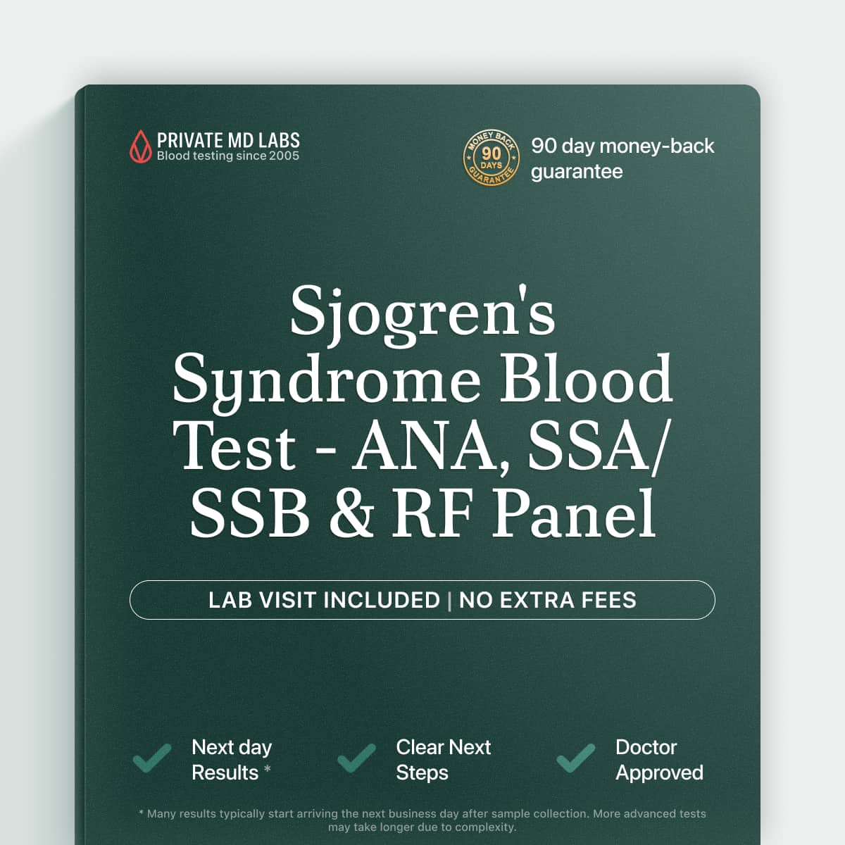Sjogren's panel testing ANA, SSA, SSB, and rheumatoid factor for autoimmune symptoms
