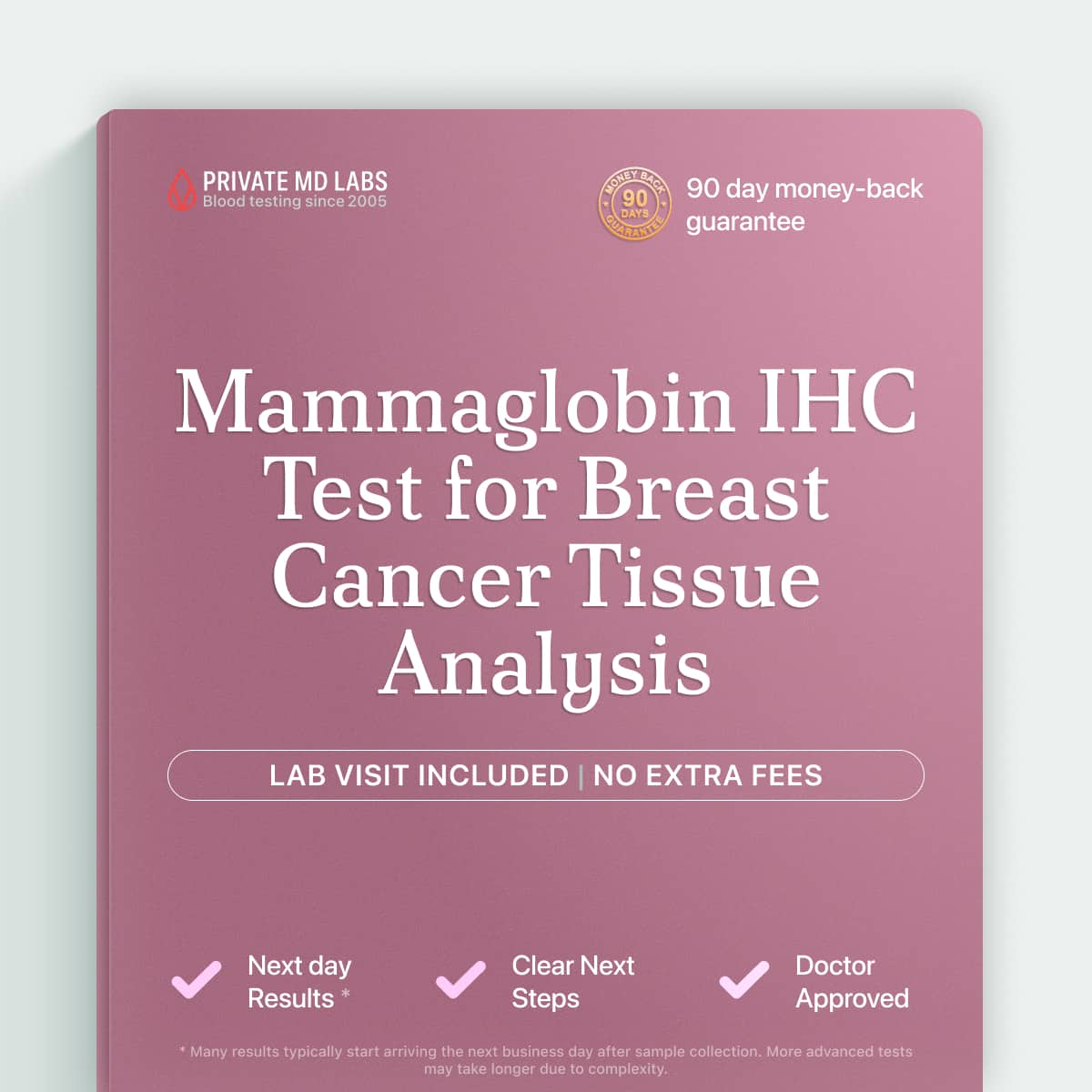 Mammaglobin IHC test for breast cancer diagnosis confirmation and tumor origin identification