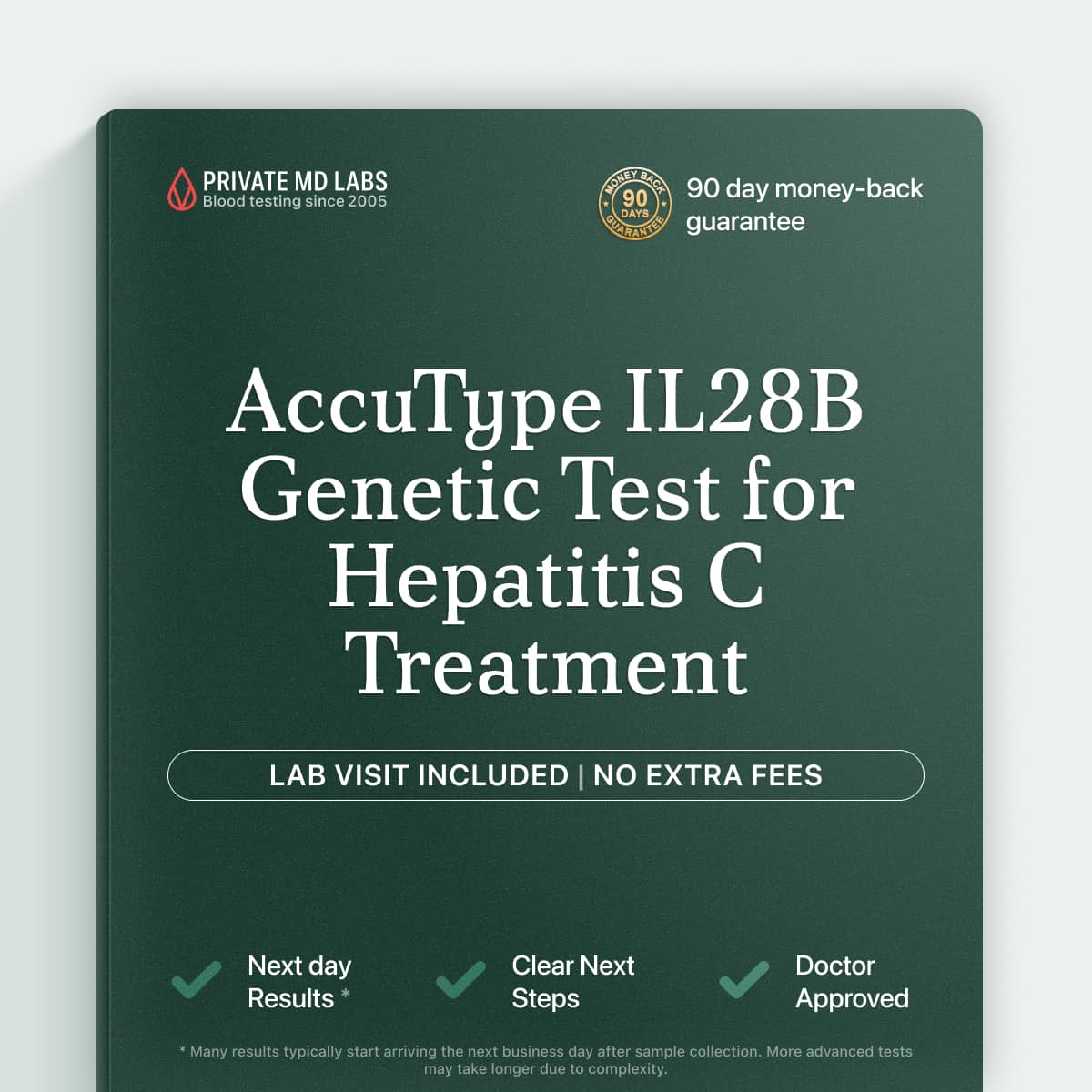 Genetic IL28B test for hepatitis C patients evaluating interferon treatment response likelihood