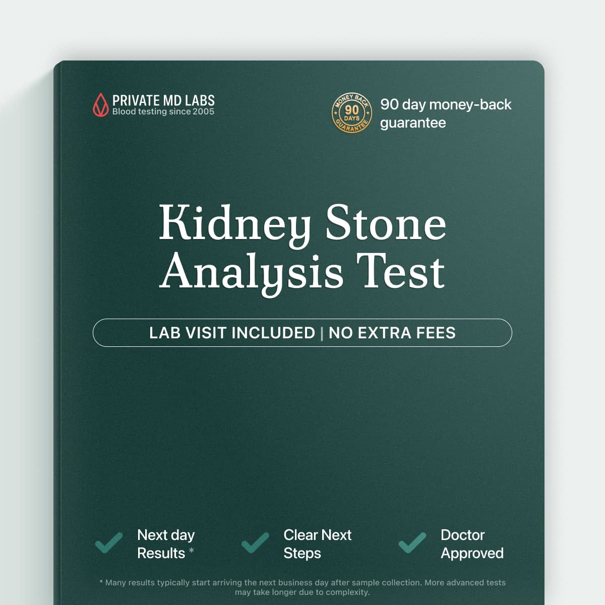 Stone analysis test for identifying the cause of kidney or gallstones