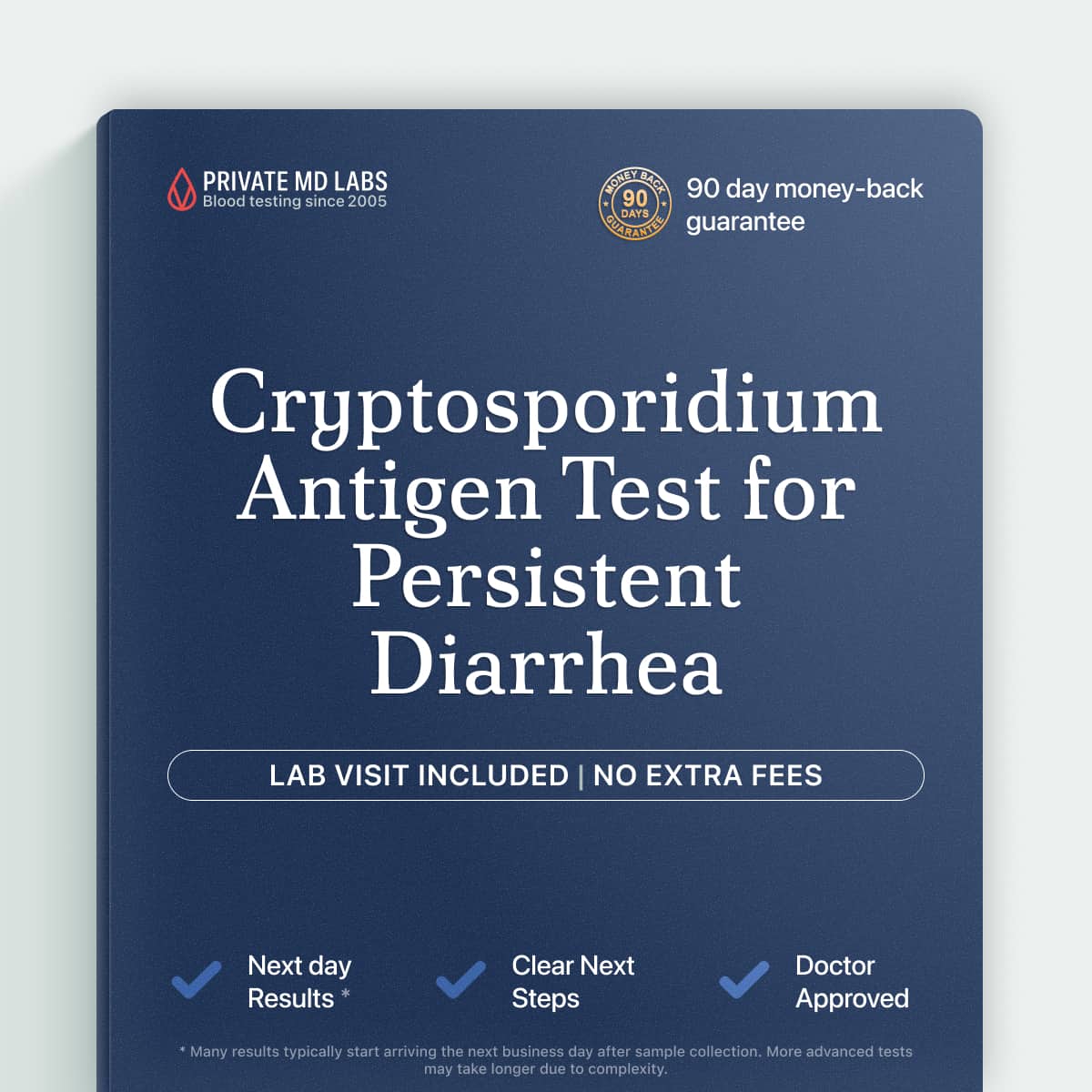 Cryptosporidium antigen test for diagnosing persistent diarrhea and digestive infection
