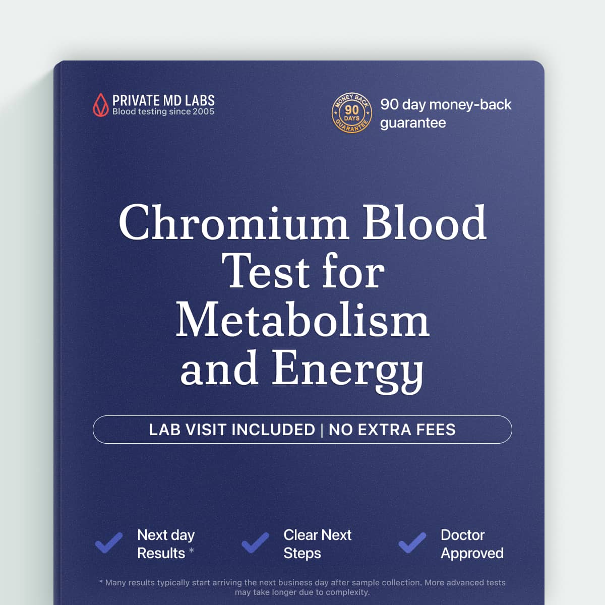 Chromium fluid test for checking trace mineral levels and metabolic health