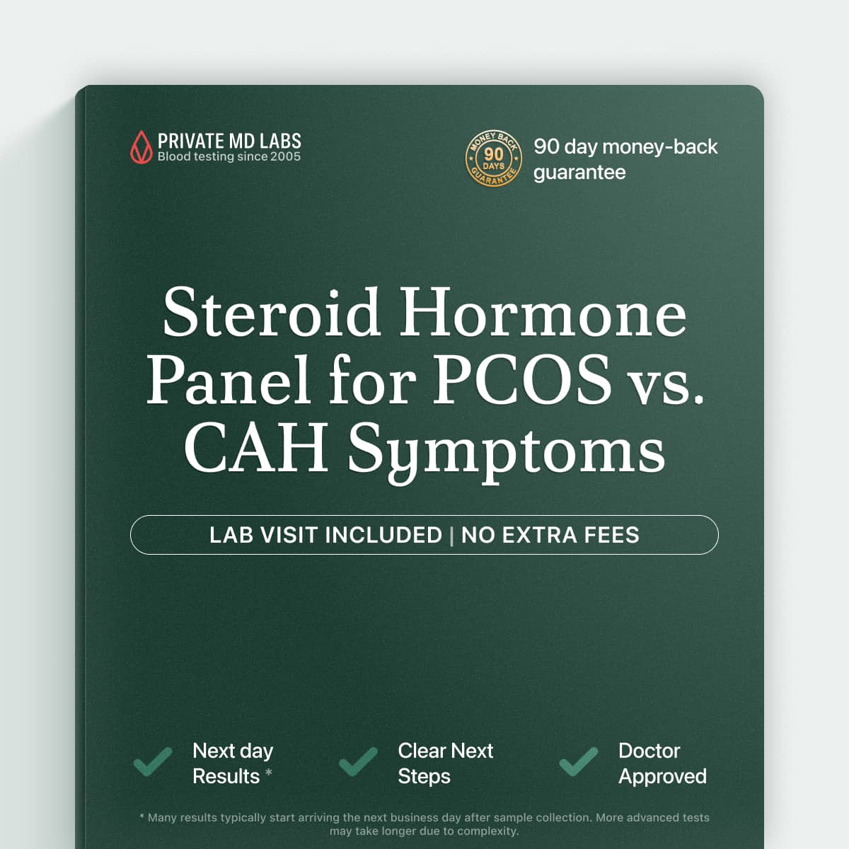 Steroid hormone panel for women with irregular periods and signs of excess androgen