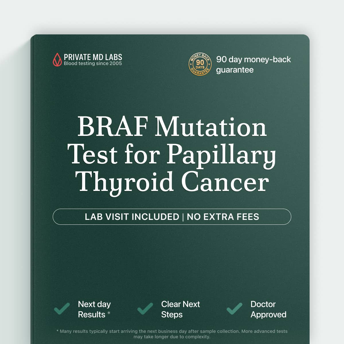 BRAF mutation test for patients with papillary thyroid cancer diagnosis or family history