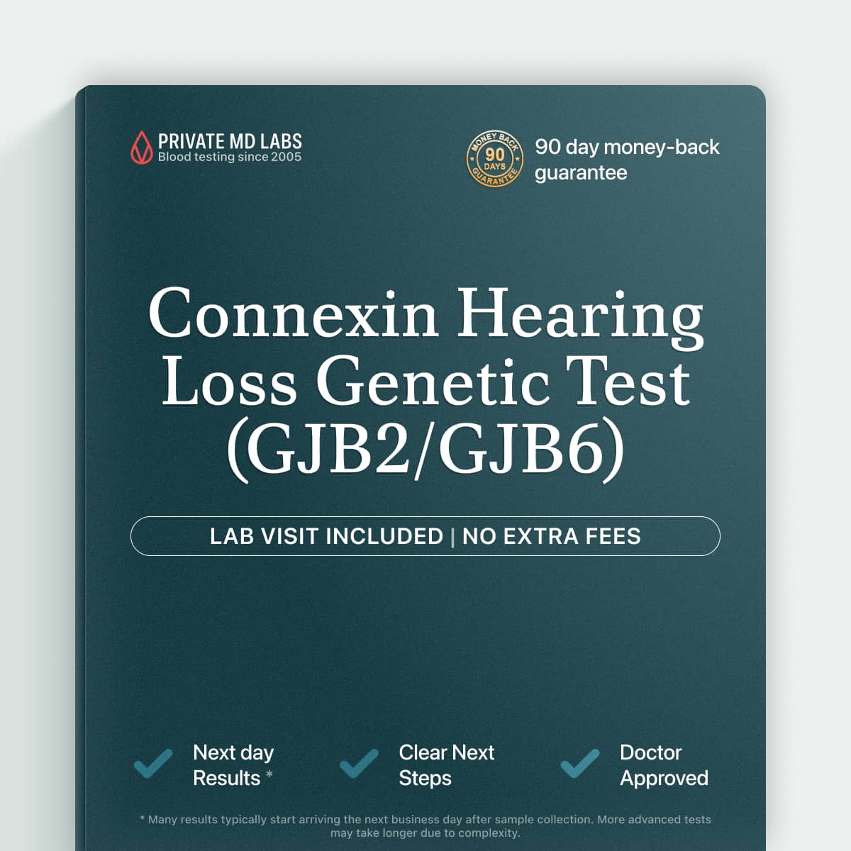 Genetic hearing loss test for families with sensorineural deafness or newborn hearing concerns