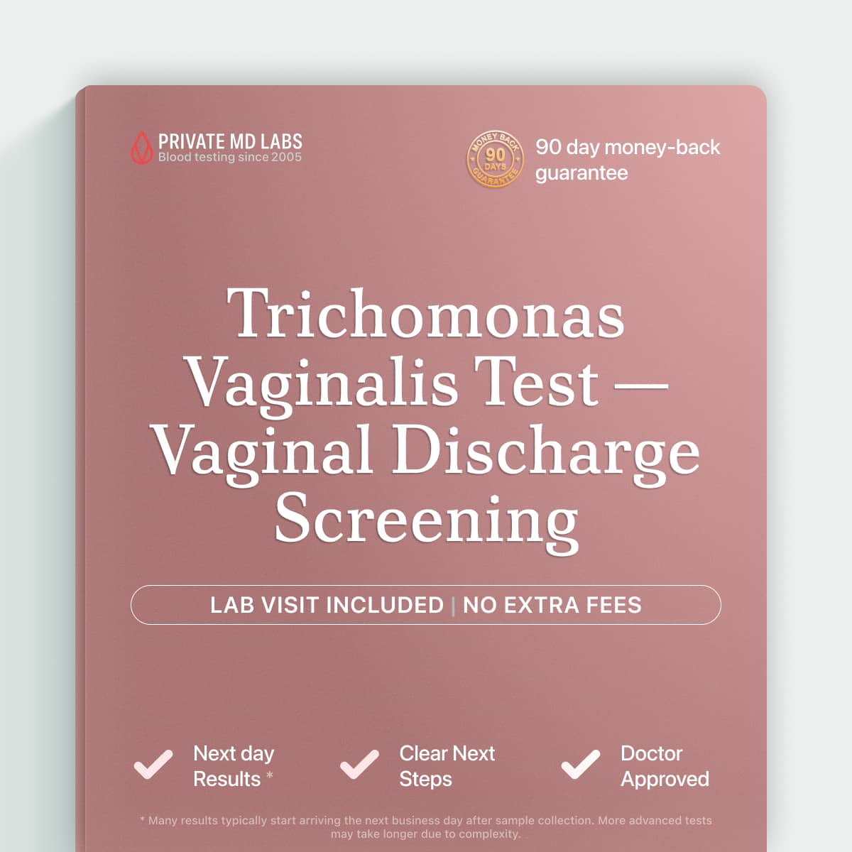 Trichomonas vaginalis STI test for women with vaginal discharge or discomfort